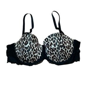 Leopard Print underwire bra, BlackHeart, 38B